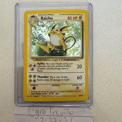 Raichu #14/102 Base Set LP Pokemon