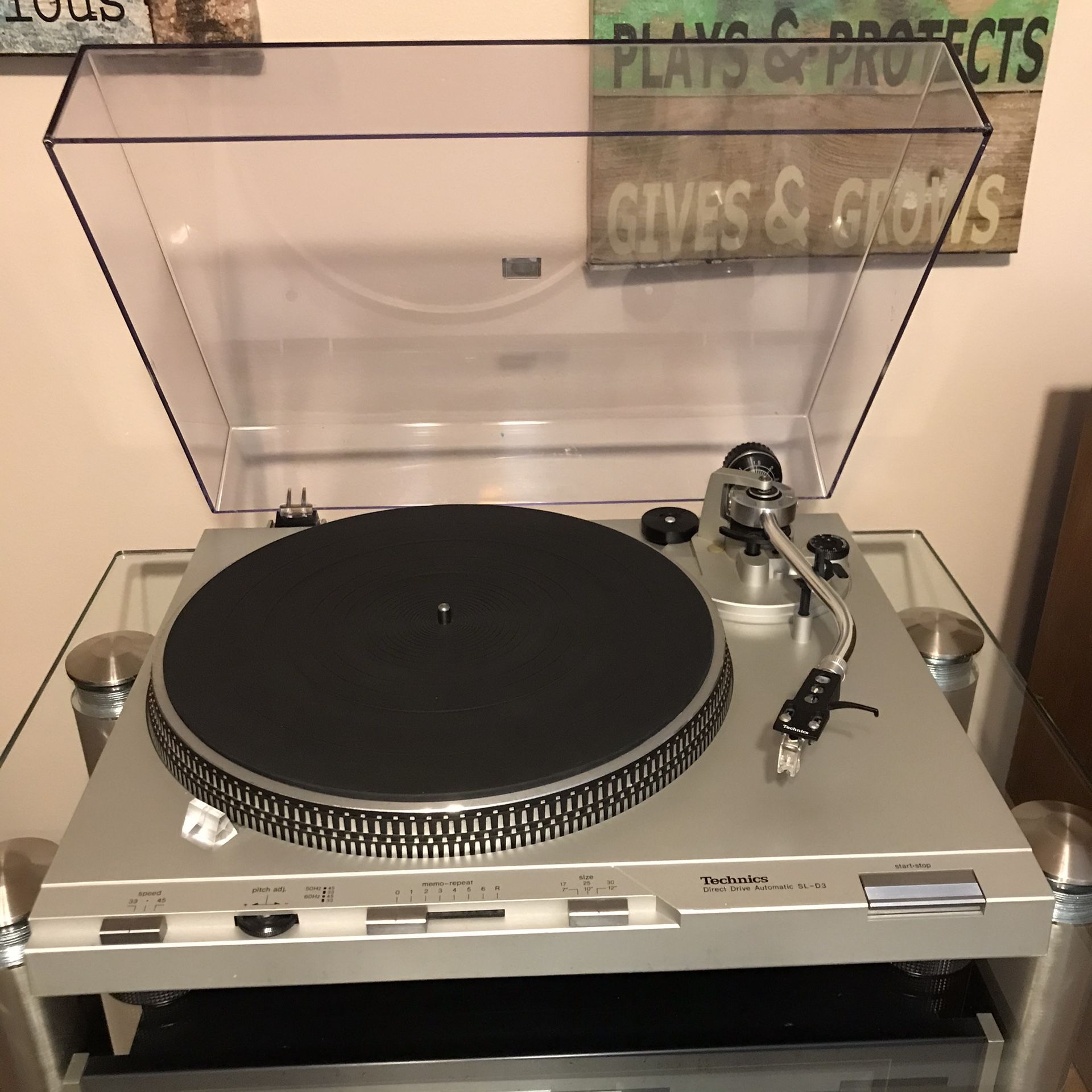 Vintage technics turntable records player