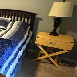 Yellow Contemporary Nightstand / End Table