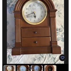 Antique Clock With Jewelry Box