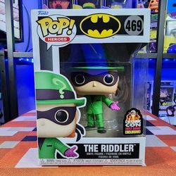 Funko Pop! The Riddler #469 - 2022 LA Comic Con Exclusive - DC Comics Batman. With protector. Box is mint/near mint.