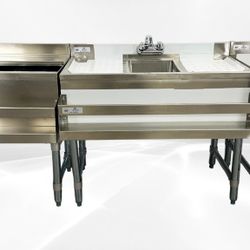 NSF Stainless Steel Combination Cocktail Station 72 ins FS243612