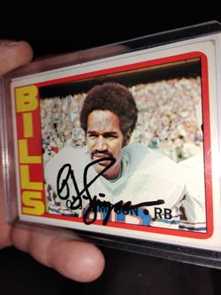 Rare Signed O J Simson Collectable football rookie card
