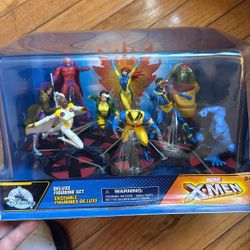 This item is a Disney Store Marvel X-Men Deluxe Figurine Playset. 