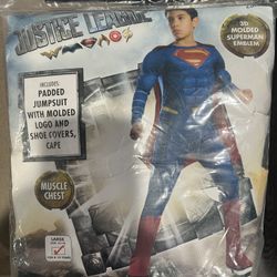 New DC Comics Superman Halloween Costume Youth Large 10-12