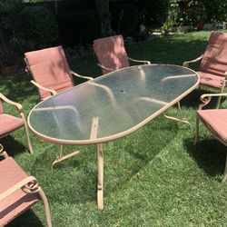 6 Chair Out door Table 