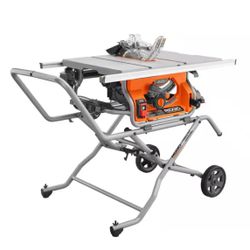 RIDGID 15 Amp 10 in. Portable Corded Pro Jobsite Table Saw with Stand