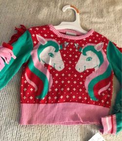 Holiday Girls Unicorn Sweater