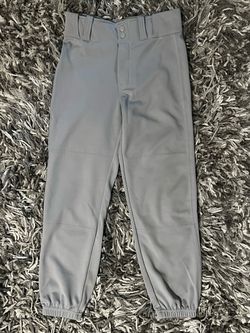 Gray Baseball Pants with Elastic Ankles