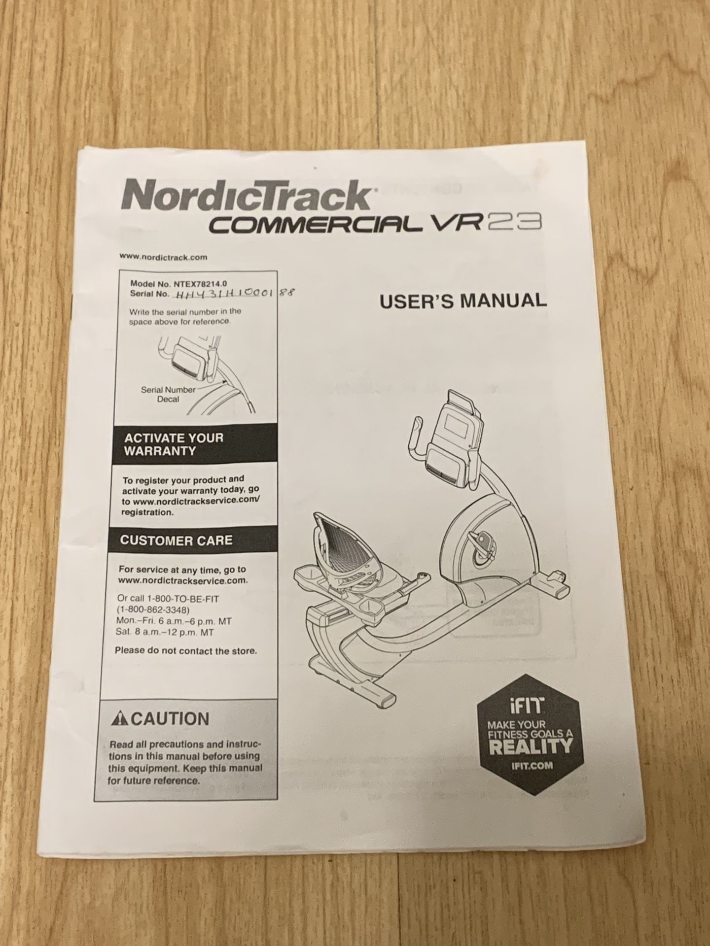Nordictrack vr23 new arrivals