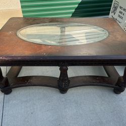Wood And glass Coffee Table