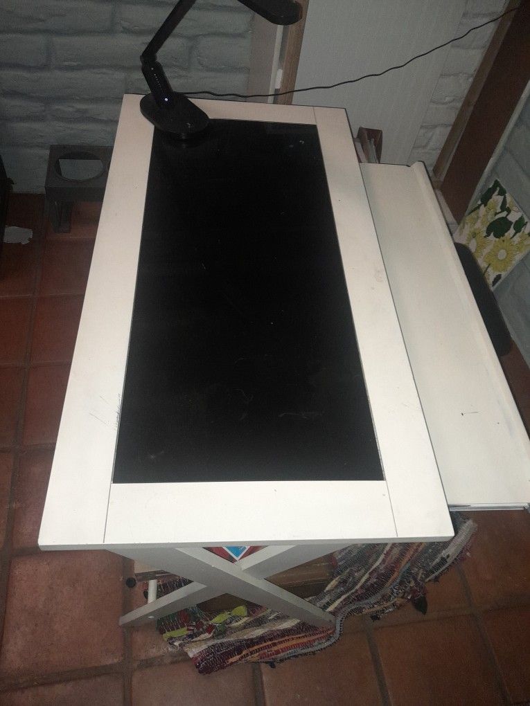 Wood And Glass Desk