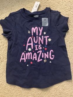 Navy Blue shirt- My Aunt is Amazing 2 toddler