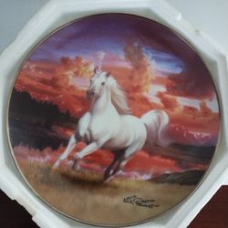 Franklin Mint Mystical Unicorn Plate