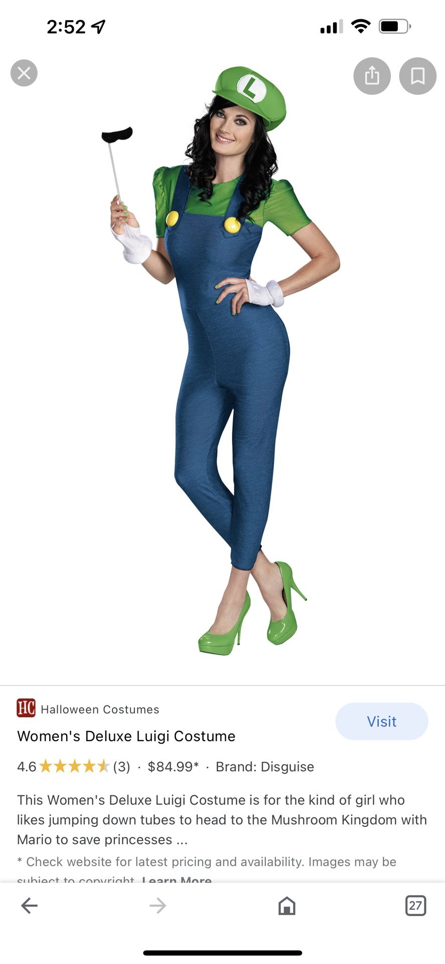 Luigi Women Custom Size M 8-10