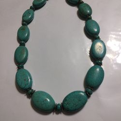 Sterling Silver And Turquoise Necklace Used