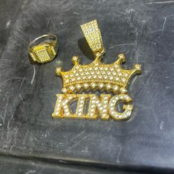 King.Bling Necklace pendant And Ring $10firm