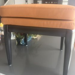 Modern Orange Vanity Stool / Bench – NEW, Assembled (Save on Tax!)