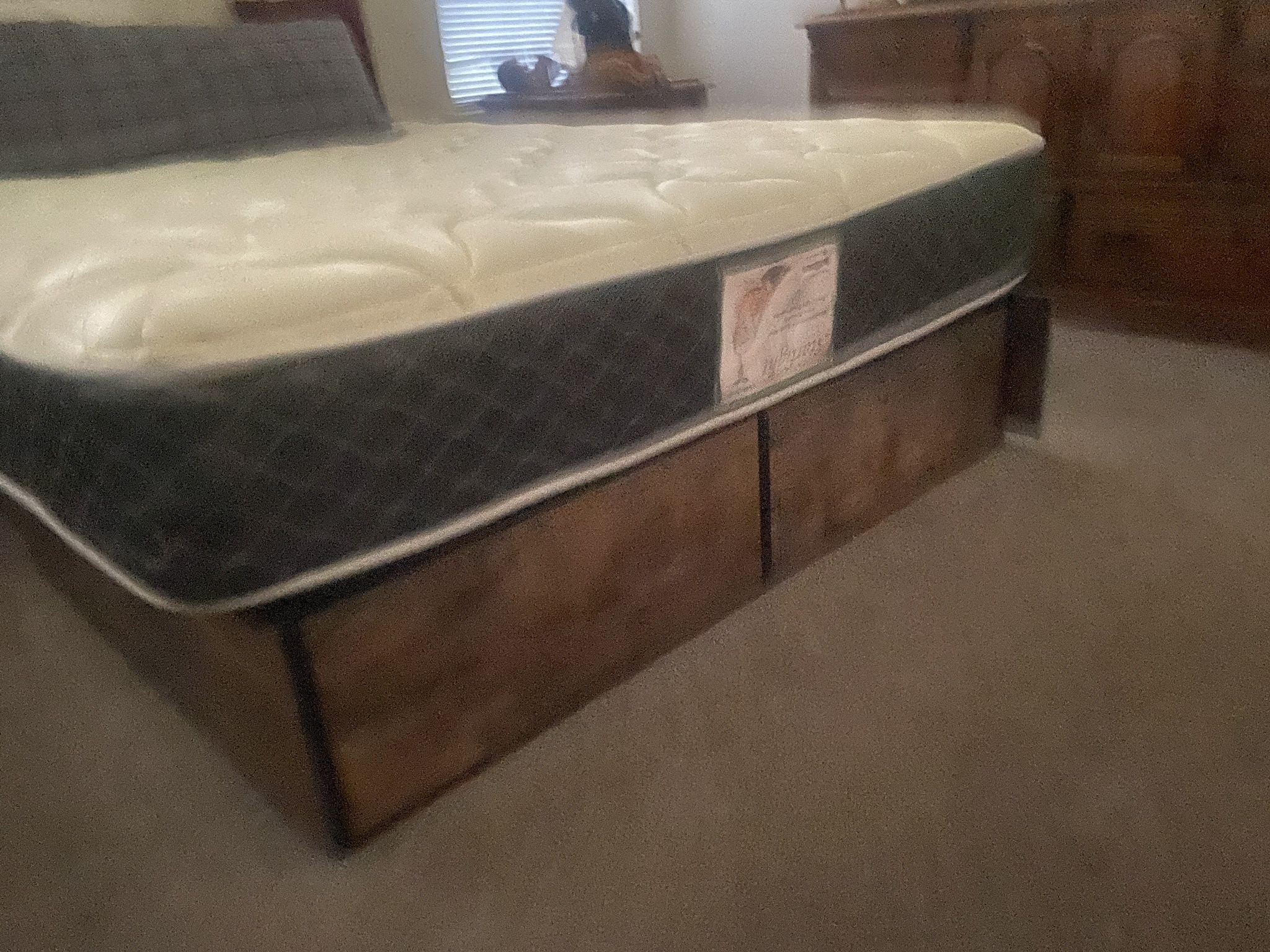 Wood Bed Frame & mattress