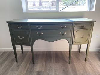 Olive Green Solid Wood Buffet / Sideboard Console Table