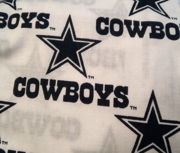 2 Yard Of White Dallas Cowboys Fabric 57" X  72"