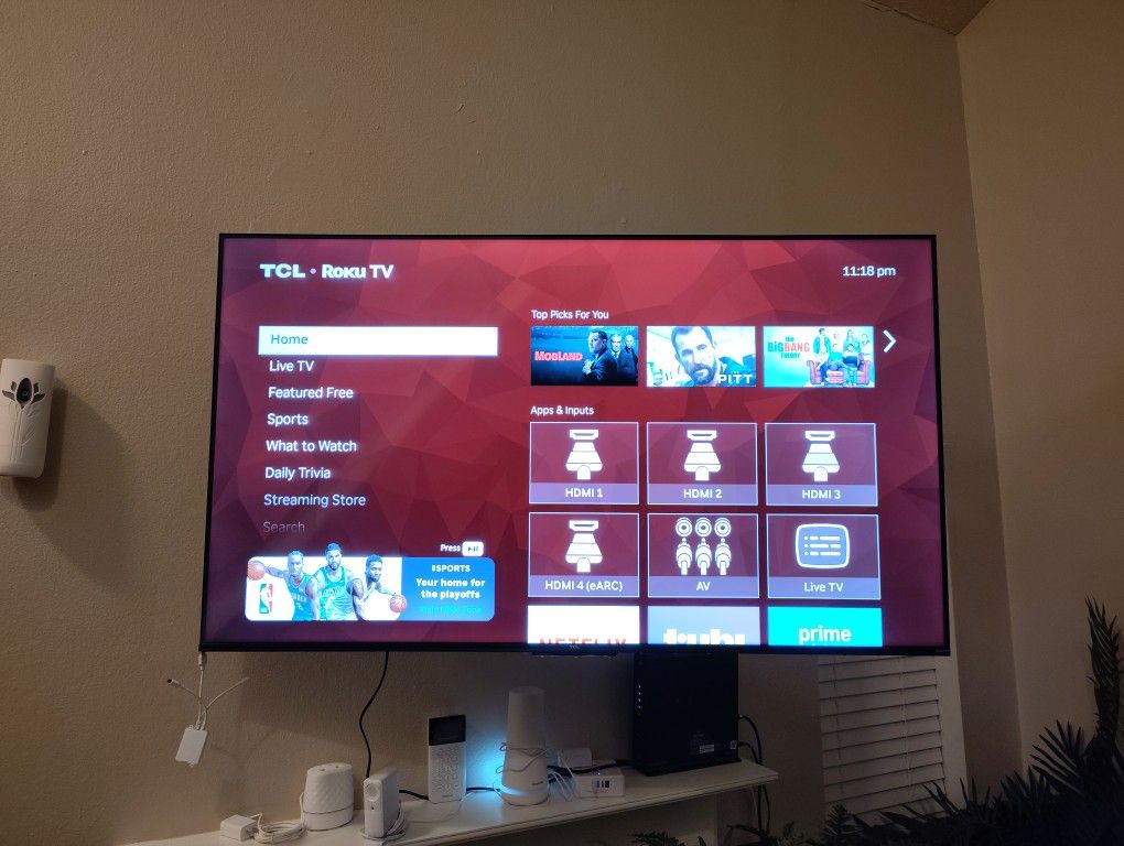 TCL 55 Inch Roku Tv w/Mount
