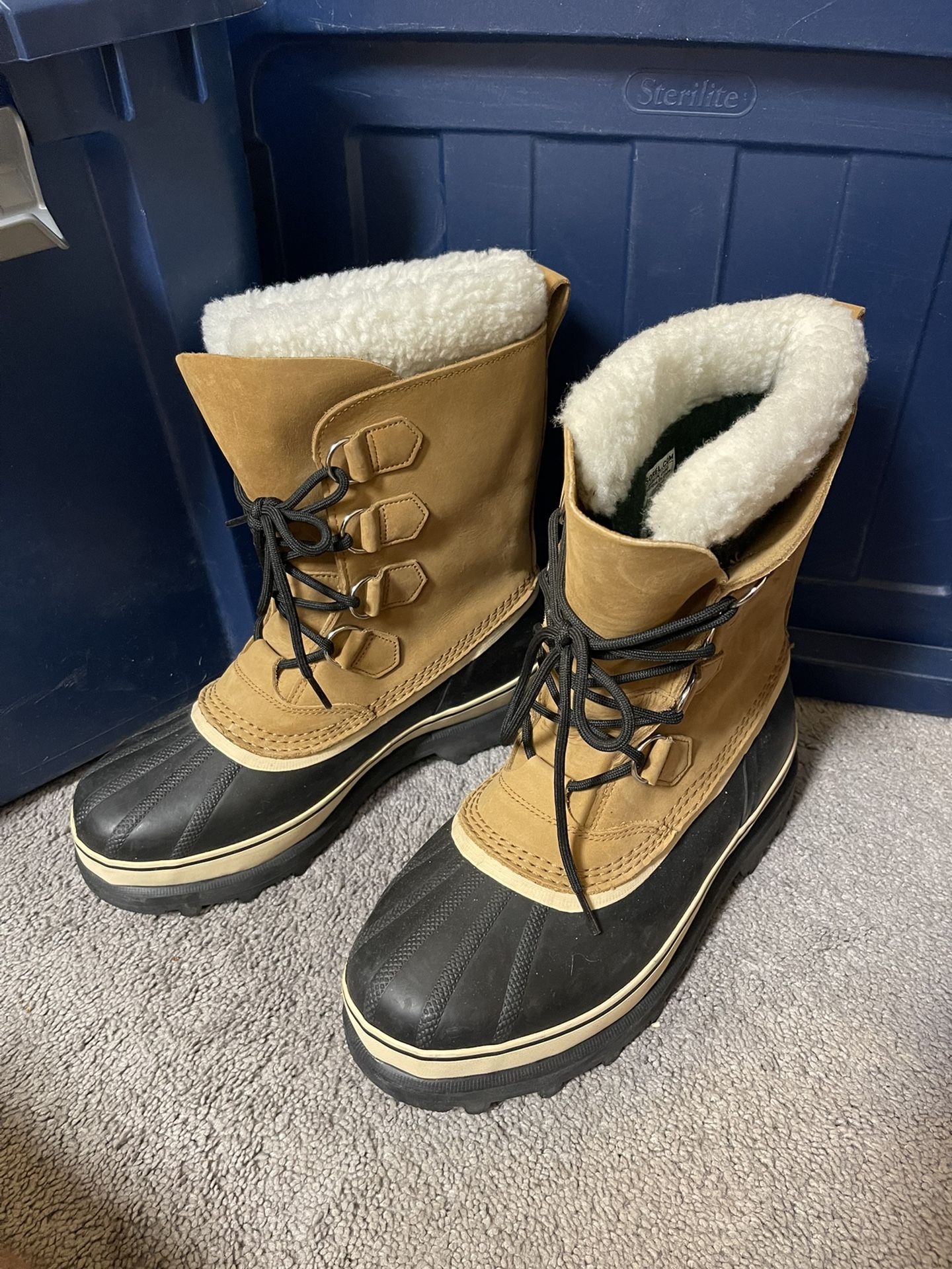 Sorel Caribou Waterproof Snow Boots Mens sz 9