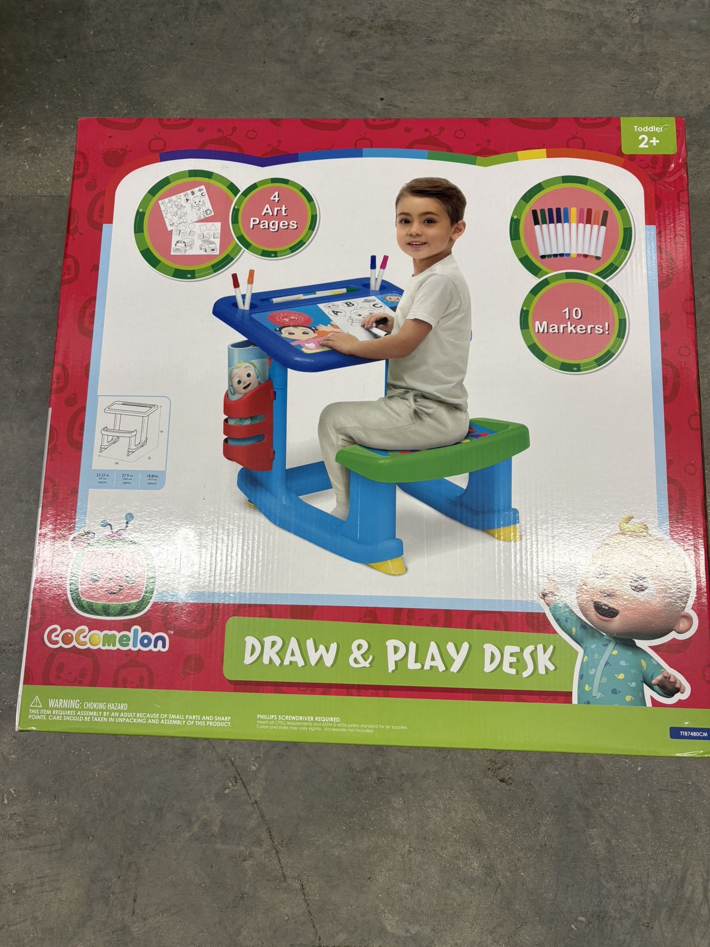 Cocomelon Draw and Play desk- New never used