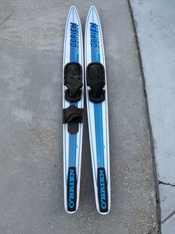 O'Brien Watersports Adult 67 inches Performer Combo Water skis Great Condition. Used in very good condition with some cosmetic blemishes. These blemi