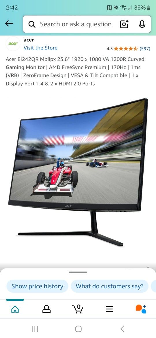 Acer Curved Monitor