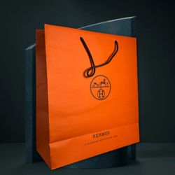Authentic Hermes Large Paper Shopping Bag