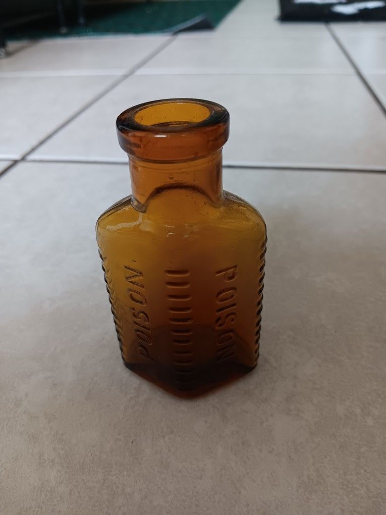 Antique 1800s Poison Bottle