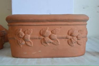 Oval Italian Terra Cotta Planter, 15" x 8", Italian