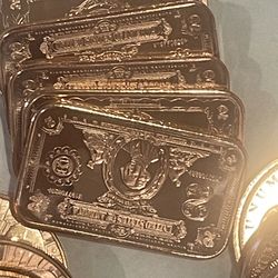 1oz copper bar $2 dollar design