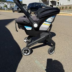 Evenflo DualRide Infant Car Seat & Stroller System w/ Base + Travel Case Black – Gently Used 2023