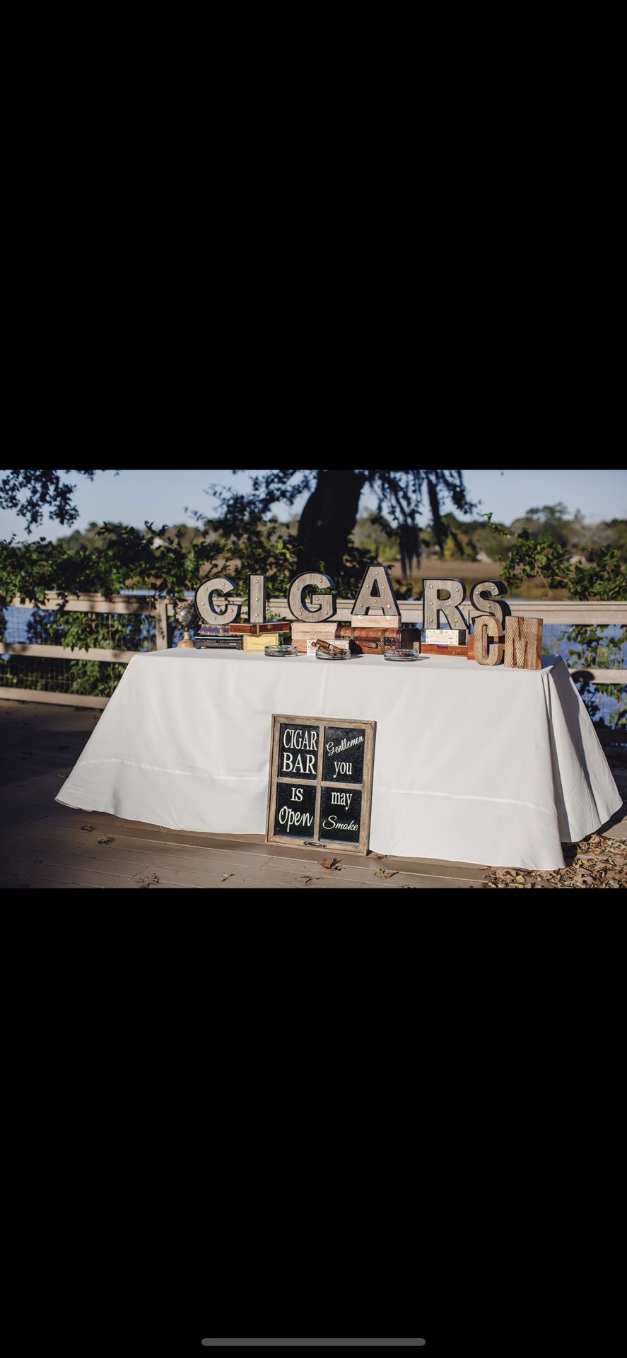 Cigar sign and marquee letters