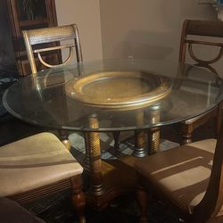 Fancy glass dinning set