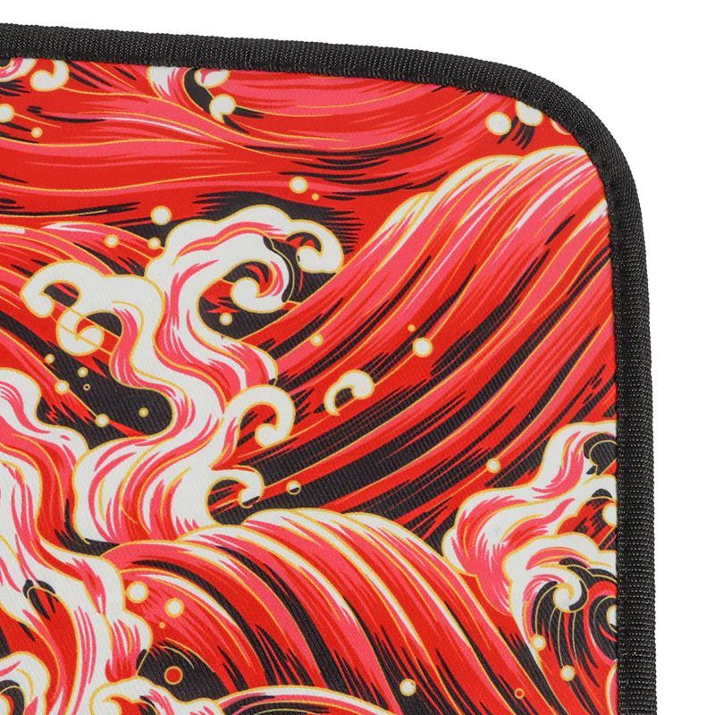 Brand New Universal 4PCS SAKURA WAVE RED Racing Fabric Car Floor Mats Interior Carpets