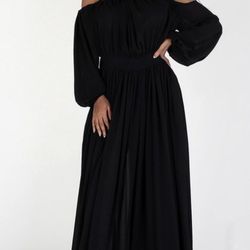Ms. Black beauty One Shoulder Maxi dress 