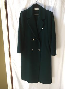 Hunter green wool winter coat