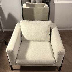 White IKEA KOARP Armchair