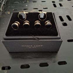 Cuff Links Set Wit Button Extension 