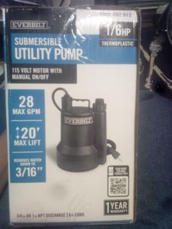 Everbilt SUBMERSIBLE UTILITY PUMP