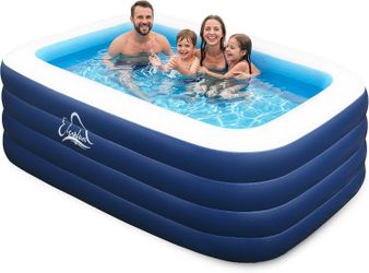 Large 100” x 60” Deep Inflatable Family Pool