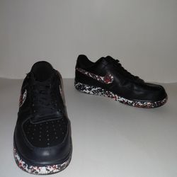 Black Air Force Ones Custom Design