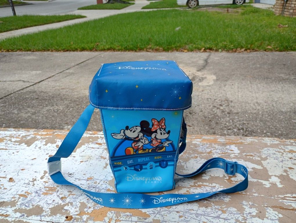Disneyland Paris Popcorn Box Holder Soft Sided w/ Strap *10.00 Firm* Disney