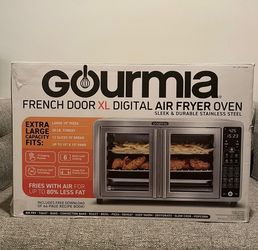 Gourmia XL French door 45 Quart Digital Countertop Oven with Air Fry and Temperature Probe