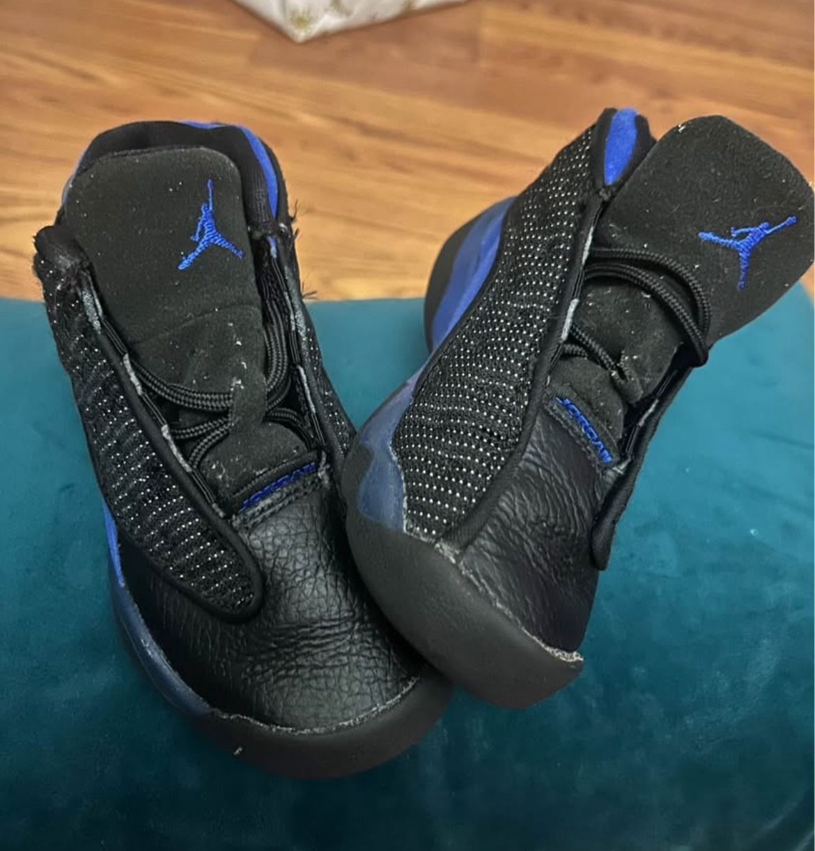 Nike Air Jordan 13 retro TD black hyper royal shoes
