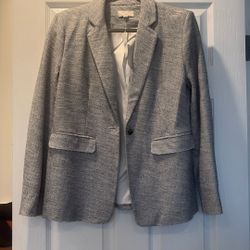 LOFT Blazer Grey And White Sz 6   NWT