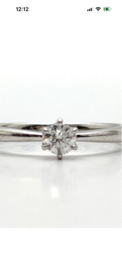 DIAMOND RING PLATINUM 900 SIZE 6